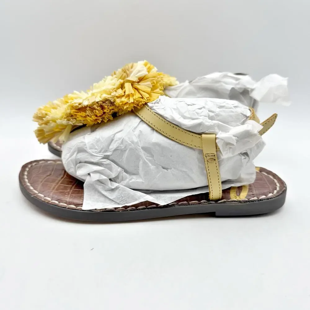 Sam Edelman Girls Gillie Mini Sandals US 1 M EU 32 Yellow Leather NIB